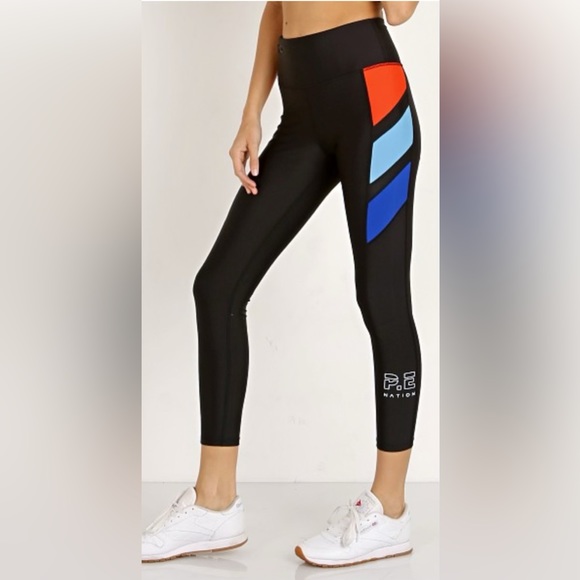 P.E. Nation Colorblock 7/8 Legging Size Large - Picture 1 of 8
